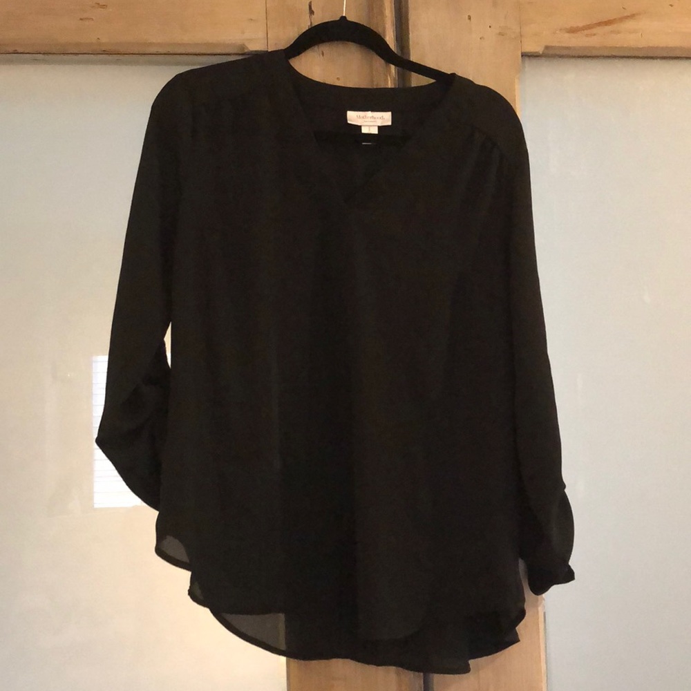 Black maternity blouse